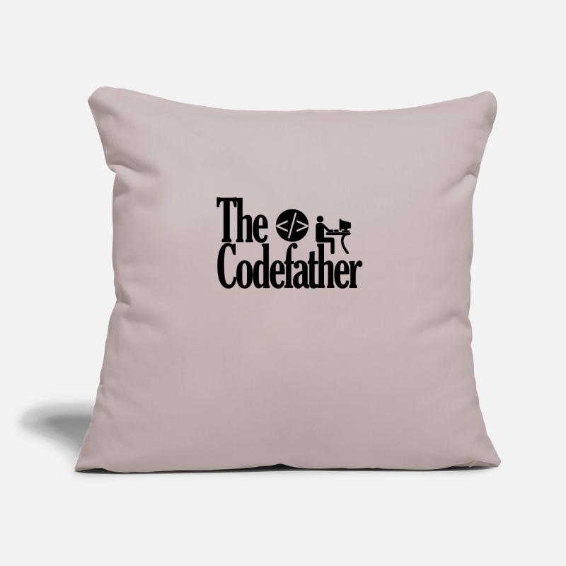 The Codefather Coding Programmer Godfather Parrain Housse de coussin décorative 45 x 45 cm
