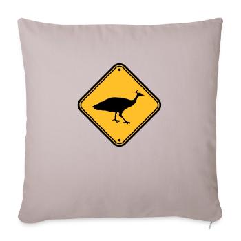 Bouclier Danger Attention Attention Remarque Zone - Housse de coussin décorative 45 x 45 cm - taupe clair - Devant