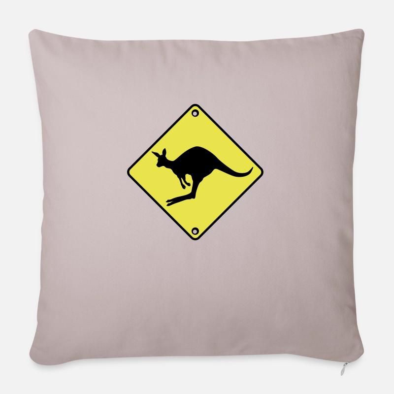 kangourou - Housse de coussin décorative 45 x 45 cm - taupe clair