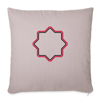 red star border frame text field write n - Sofa pillowcase 17,3'' x 17,3'' (45 x 45 cm) - light taupe - Front