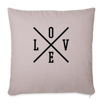 Love Cross - Sofa pillowcase 17,3'' x 17,3'' (45 x 45 cm) - light taupe - Front