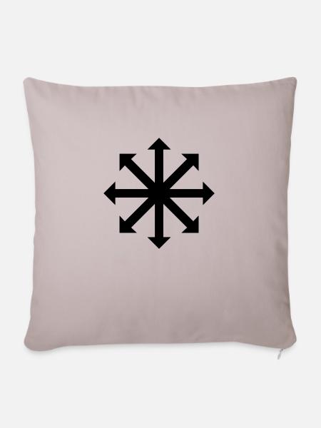 Chaos Symbol - Sofakissenbezug 45 x 45 cm - helles Taupe