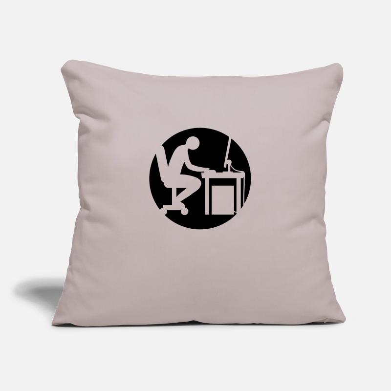 Computer desk nerd logo Sofa pillowcase 17,3'' x 17,3'' (45 x 45 cm)
