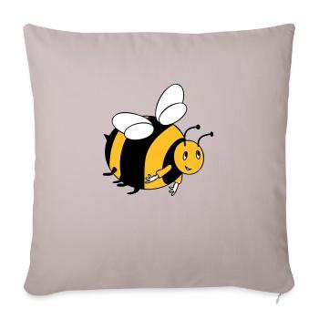 Bumblebee with your colors - Sofa pillowcase 17,3'' x 17,3'' (45 x 45 cm) - light taupe - Front