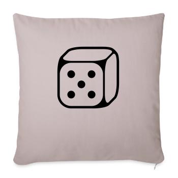 5 cubes (cinq / 1C) - Housse de coussin décorative 45 x 45 cm - taupe clair - Devant
