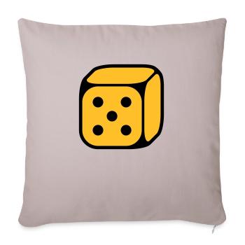 Dé Avec Numéro 5 (Cinq / 2C) - Housse de coussin décorative 45 x 45 cm - taupe clair - Devant