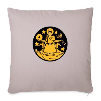 symbole drapeau norvègien ville d'Oslo Norvège - Housse de coussin décorative 45 x 45 cm - taupe clair - Devant