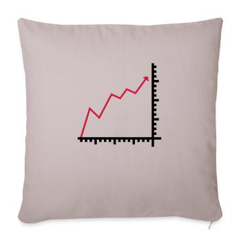 Diagramm - Sofakissenbezug 45 x 45 cm - helles Taupe - Vorne