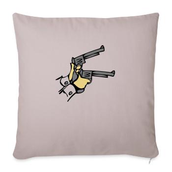 Référence dell pistolets de mains armes - Housse de coussin décorative 45 x 45 cm - taupe clair - Devant