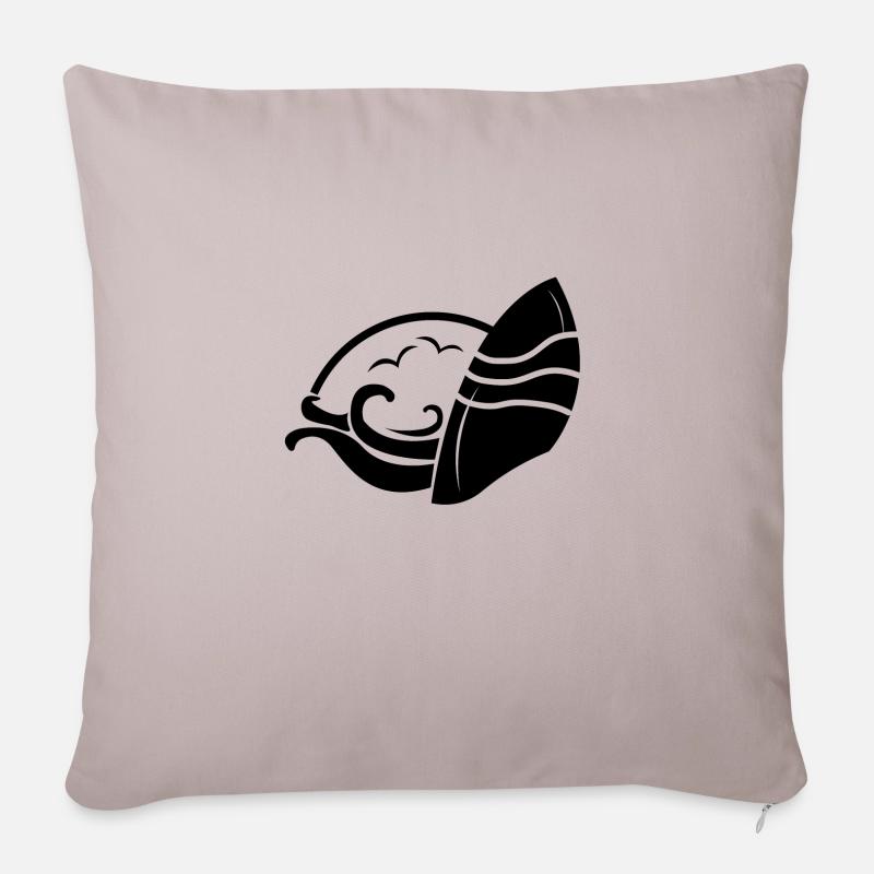 Surfeurs d'été - Housse de coussin décorative 45 x 45 cm - taupe clair