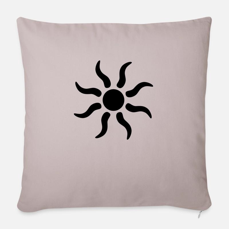 Sonne - Sofakissenbezug 45 x 45 cm - helles Taupe