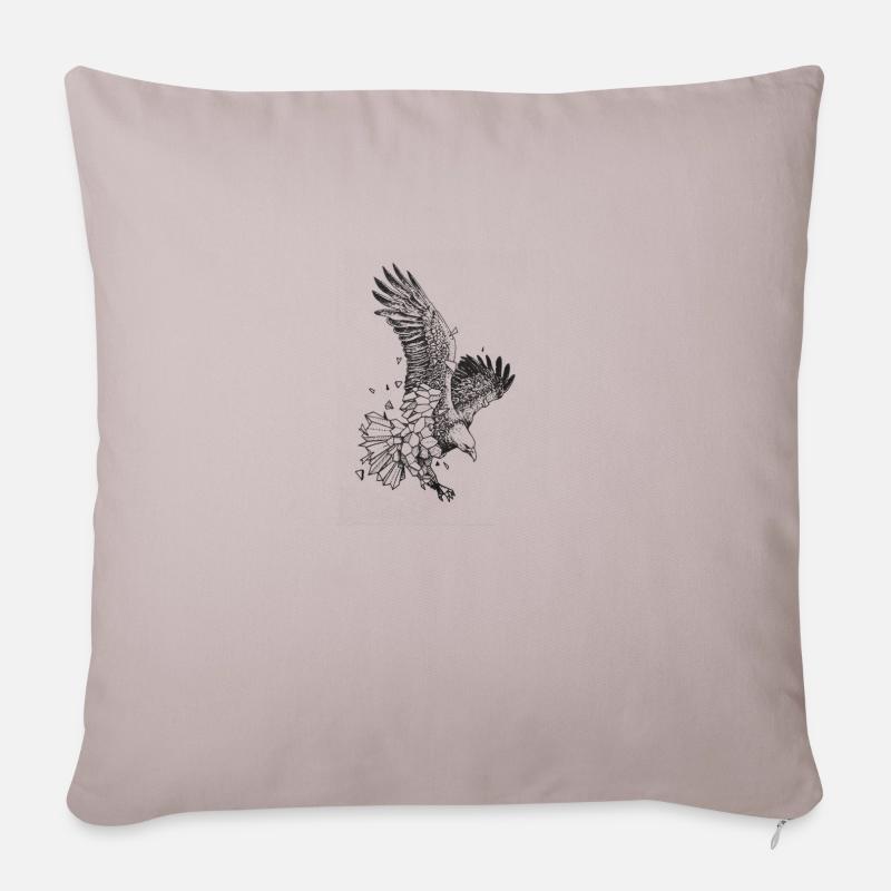 Adler - Sofakissenbezug 45 x 45 cm - helles Taupe