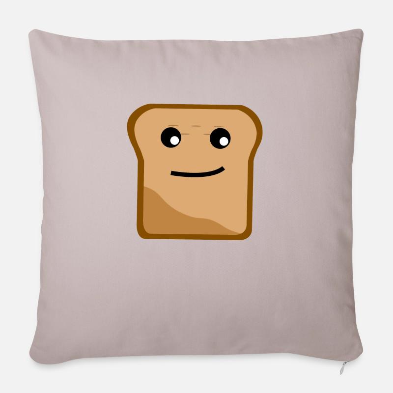 Toast :) - Sofakissenbezug 45 x 45 cm - helles Taupe