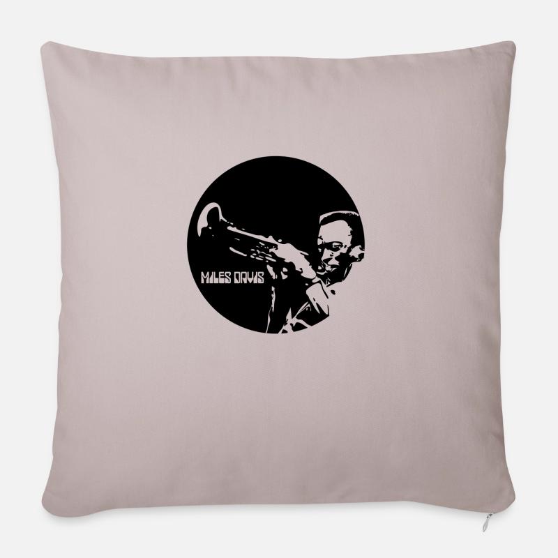 Miles Davis - Sofakissenbezug 45 x 45 cm - helles Taupe