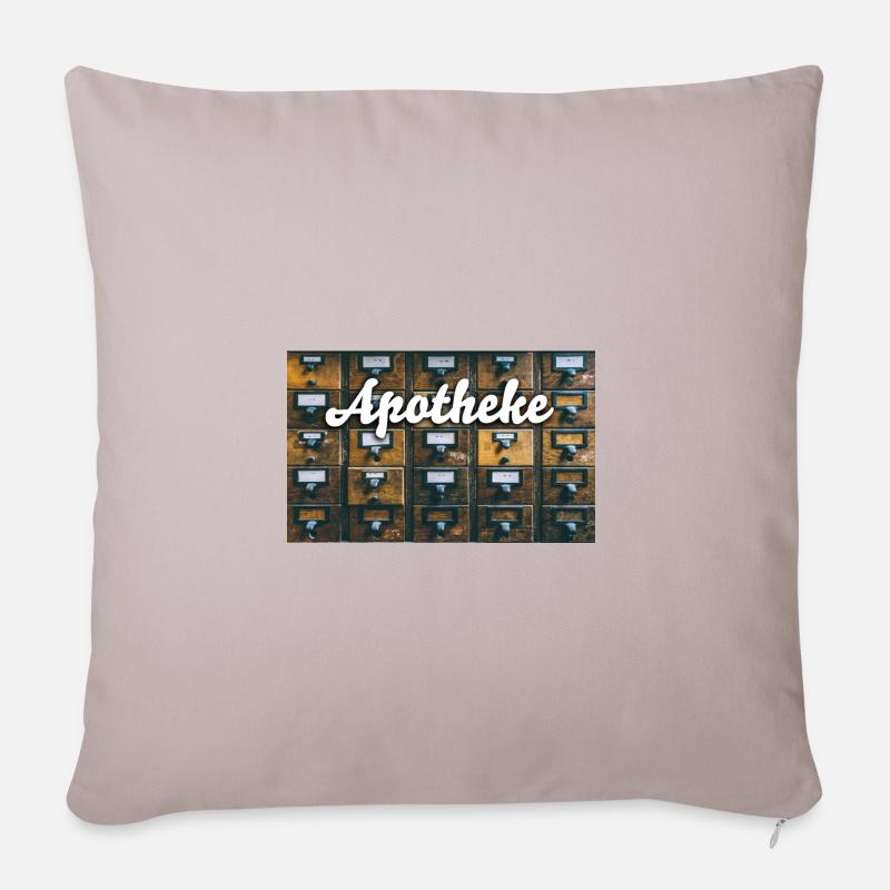 Apotheke - Sofakissenbezug 45 x 45 cm - helles Taupe