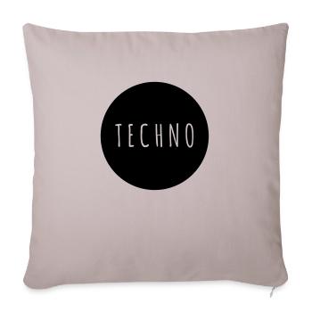 Techno Kreis - Sofakissenbezug 45 x 45 cm - helles Taupe - Vorne