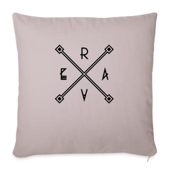 RAVE x Logo - Sofa pillowcase 17,3'' x 17,3'' (45 x 45 cm) - light taupe - Front