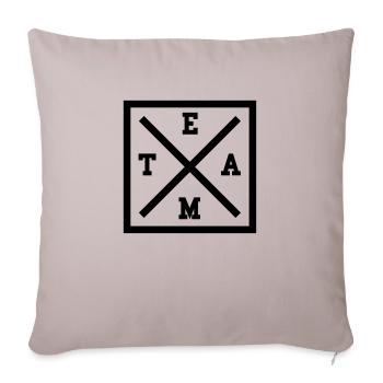 TEAM x LOGO - Sofakissenbezug 45 x 45 cm - helles Taupe - Vorne