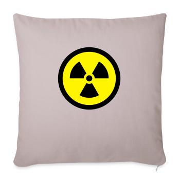 RADIOAKTIV - Sofakissenbezug 45 x 45 cm - helles Taupe - Vorne