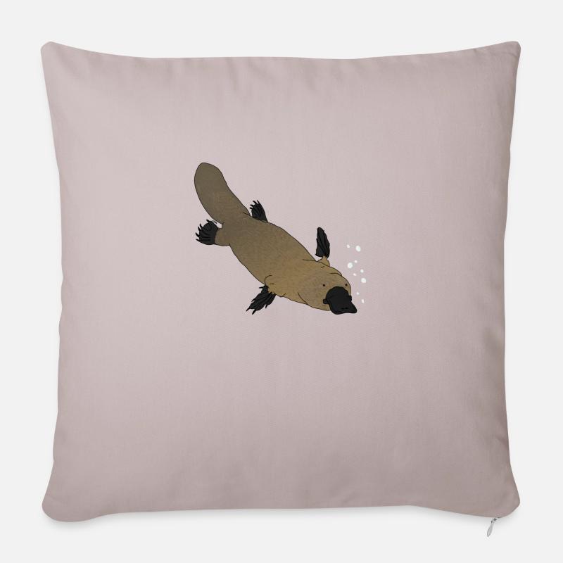 Schnabeltier Schnabeltier - Sofakissenbezug 45 x 45 cm - helles Taupe