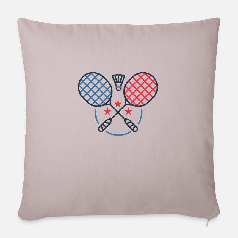 Badminton - Sofakissenbezug 45 x 45 cm - helles Taupe