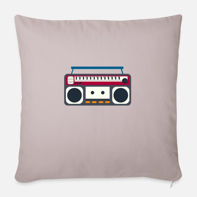 Radio - Sofakissenbezug 45 x 45 cm - helles Taupe