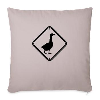 Goose sign caution - Sofa pillowcase 17,3'' x 17,3'' (45 x 45 cm) - light taupe - Front