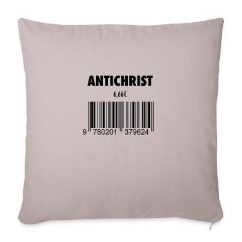 diable antichrist 666 barcode rôti satan enfer - Housse de coussin décorative 45 x 45 cm - taupe clair - Devant