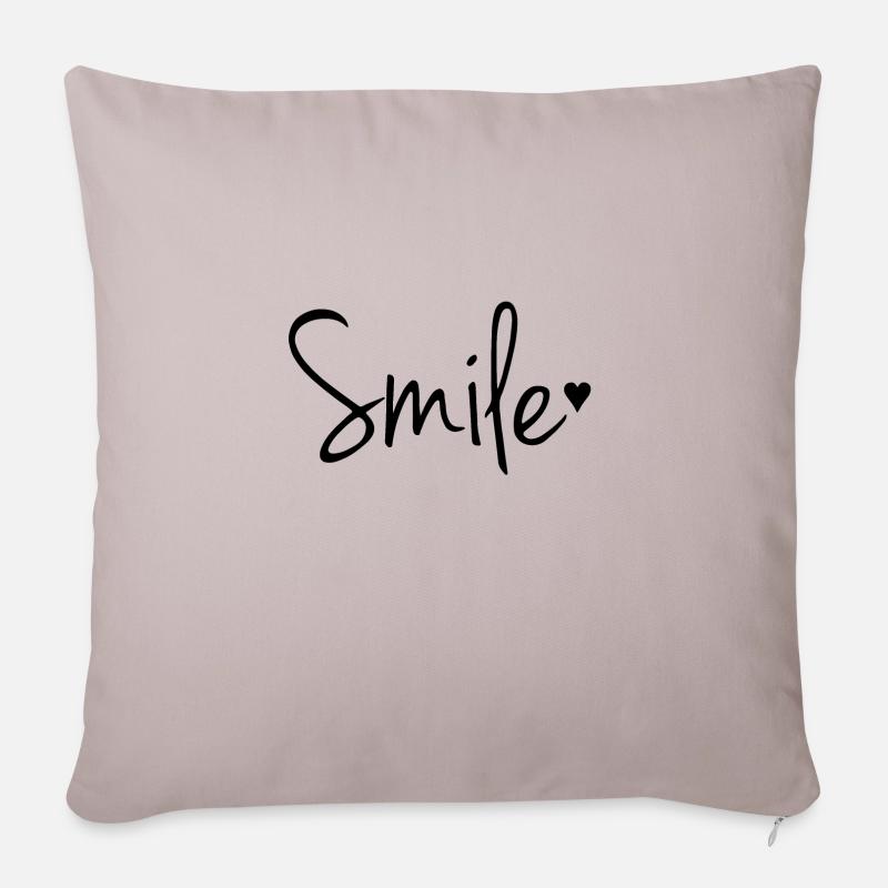 Smile - Sofakissenbezug 45 x 45 cm - helles Taupe