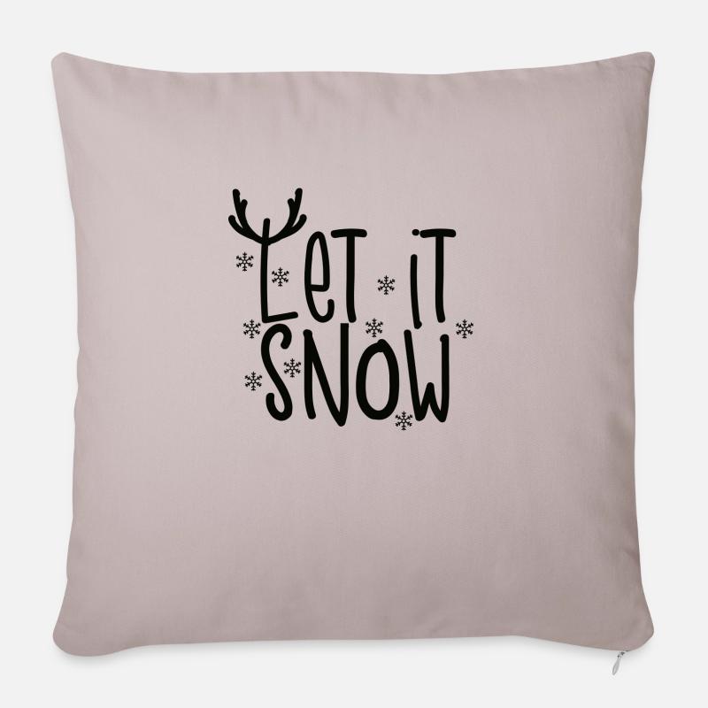 Let It Snow - Sofakissenbezug 45 x 45 cm - helles Taupe
