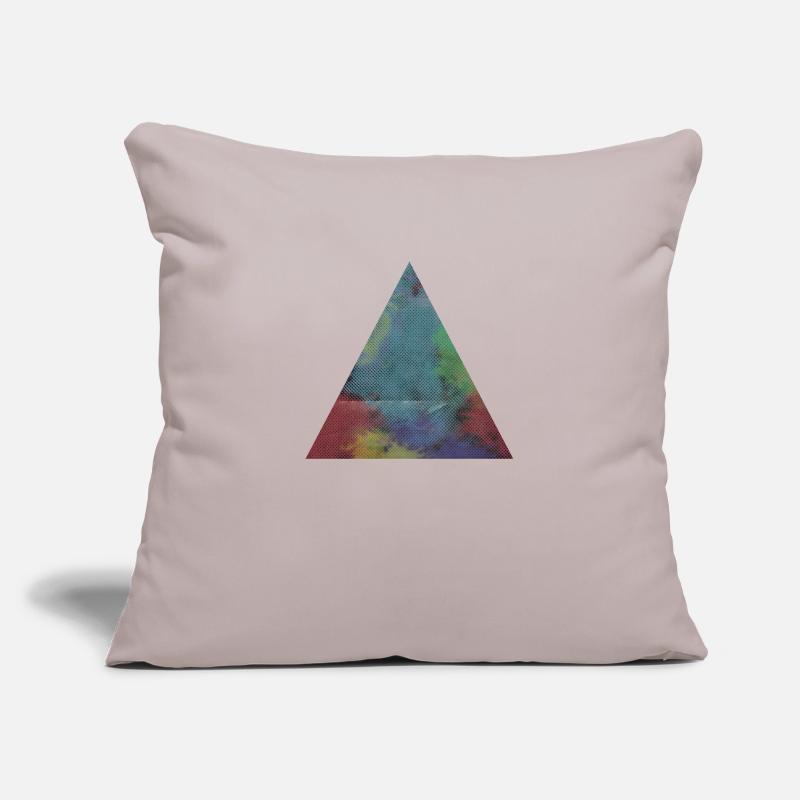 Triangle with colorful structure comic Sofa pillowcase 17,3'' x 17,3'' (45 x 45 cm)