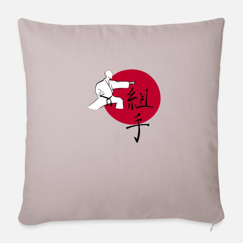 Karate Oi-Tsuki - Housse de coussin décorative 45 x 45 cm - taupe clair