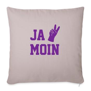 Ja moin Norden Norddeutschland Geschenk Meer - Sofakissenbezug 45 x 45 cm - helles Taupe - Vorne