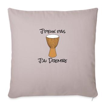 J'peux pas j'ai Djembe - Housse de coussin décorative 45 x 45 cm - taupe clair - Devant
