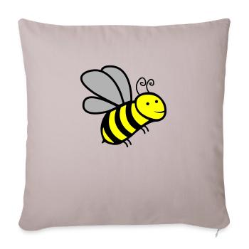 abeille - Housse de coussin décorative 45 x 45 cm - taupe clair - Devant