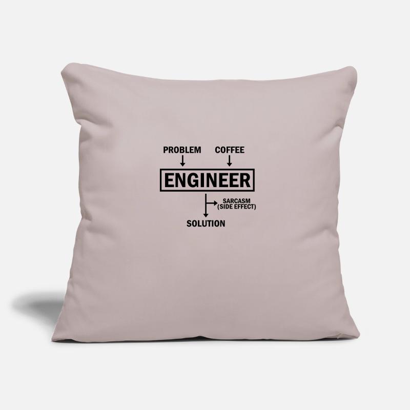 Problem Engineer Coffee Solution Sarcasm Sofa pillowcase 17,3'' x 17,3'' (45 x 45 cm)
