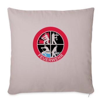 Feuerwehr Logo 3farbig - Sofakissenbezug 45 x 45 cm - helles Taupe - Vorne
