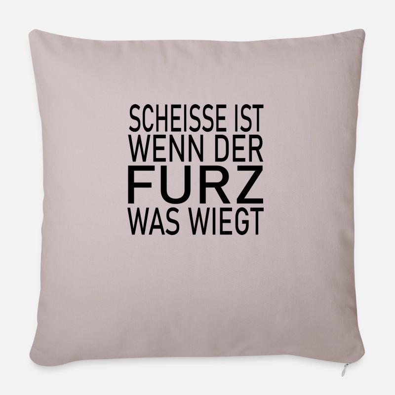 Fun Spaß Lustige - Sofakissenbezug 45 x 45 cm - helles Taupe