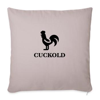 Cuckold - Sofakissenbezug 45 x 45 cm - helles Taupe - Vorne