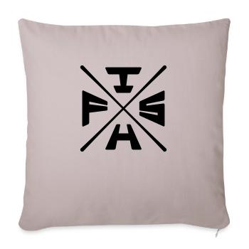 X Text Fish - Sofa pillowcase 17,3'' x 17,3'' (45 x 45 cm) - light taupe - Front
