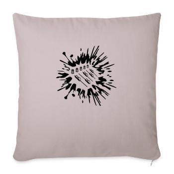 Drops of color splash mixing console - Sofa pillowcase 17,3'' x 17,3'' (45 x 45 cm) - light taupe - Front