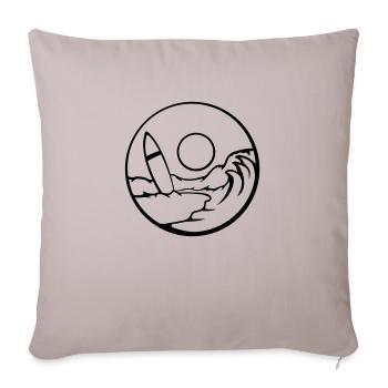 Plage Surfboard Wave - Housse de coussin décorative 45 x 45 cm - taupe clair - Devant