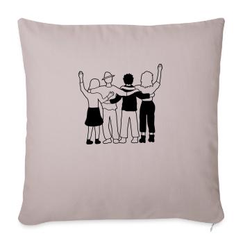 4 Friends Team - Sofa pillowcase 17,3'' x 17,3'' (45 x 45 cm) - light taupe - Front