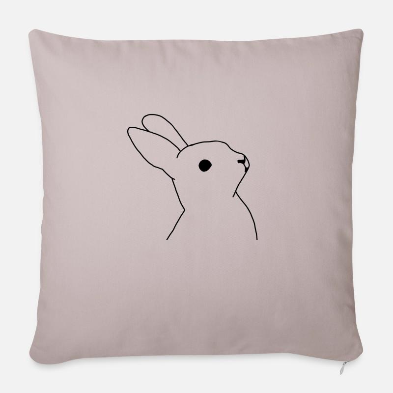 Rabbit - Sofa pillowcase 17,3'' x 17,3'' (45 x 45 cm) - light taupe