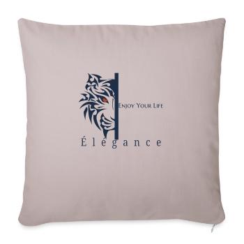 Élégance - Housse de coussin décorative 45 x 45 cm - taupe clair - Devant