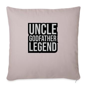 Citation de légende de l’oncle parrain - Housse de coussin décorative 45 x 45 cm - taupe clair - Devant