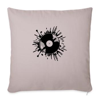 Drops of color blobs of vinyl record - Sofa pillowcase 17,3'' x 17,3'' (45 x 45 cm) - light taupe - Front