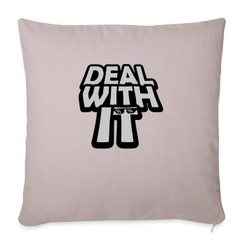 Cool Deal with it - Sofa pillowcase 17,3'' x 17,3'' (45 x 45 cm) - light taupe - Front