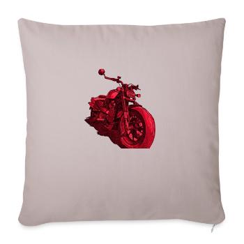 Chopper rouge - Housse de coussin décorative 45 x 45 cm - taupe clair - Devant