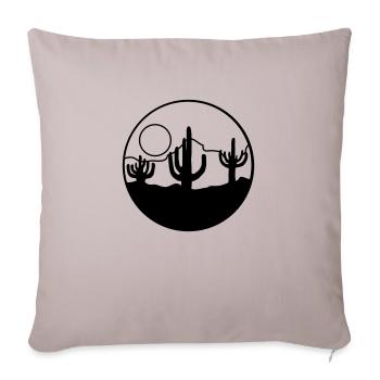 Nature Sun Desert Landscape - Sofa pillowcase 17,3'' x 17,3'' (45 x 45 cm) - light taupe - Front